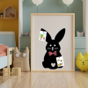 Magnetisch krijtbordsticker Bunny